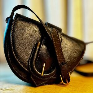 Fossil Harwell Black Leather Crossbody